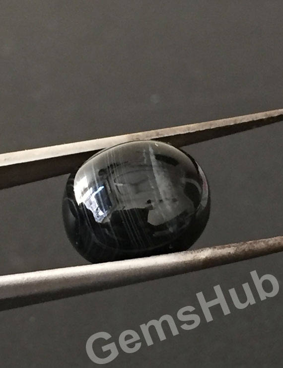Natural Certified Sulemani Black Hakik Stone, 7.15 ct